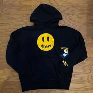 NEW Drew House Black Mascot Hoodie Sweatshirt